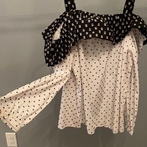 Cold Shoulder Long Sleeve Blouse